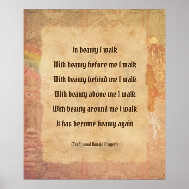 Poster i Beauty Navajo Prayer (Framsidan)