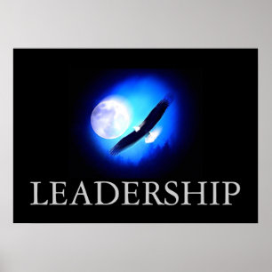 Poster i Black & Blue Motitive Leaagement Eagle