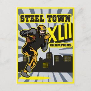 Poster i den amerikanska fotbollsstaden champions vykort