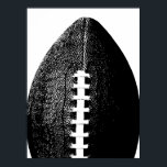 Poster i fotboll - svart, modern, minimal sport<br><div class="desc">En modern fotboll i den minimalistiska popkonsten stil.</div>