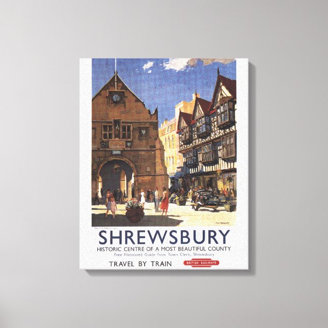 Poster i gamla marknadshuset med British Railways Canvastryck (Framsida)