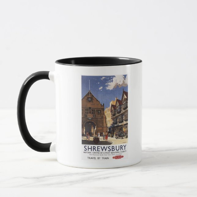 Poster i gamla marknadshuset med British Railways Mugg (Vänster)