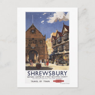 Poster i gamla marknadshuset med British Railways Vykort