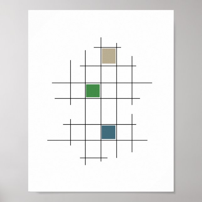 Poster i Hatch Mid Century Modern Retro (Framsidan)