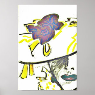 Poster i illustrationen Vogue Mode