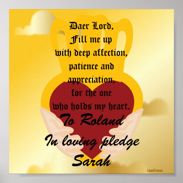 Poster i Kärlek-löfte - anpassa (Framsidan)