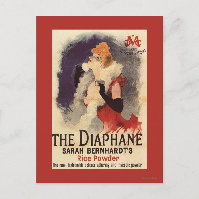Poster i La Diaphane Woman Powdering Ansikte Promo Vykort (Framsida)