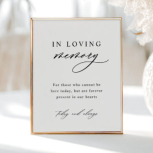 Poster i Loving Memory Minimalist Bröllop