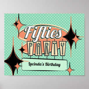 Poster i mitten av femtiotalet Party