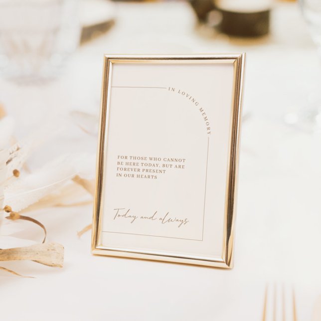 Poster i modern Arch in Loving Memory (Skapare uppladdad)