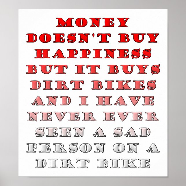 Poster i Money Buys Dirtbikes (Framsidan)