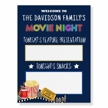 Poster i Movie Night Concession Ställfamilj