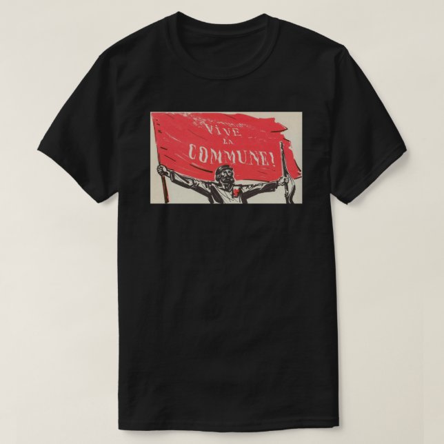 Poster i Paris - Vive Le Commune Postcard T Shirt (Design framsida)