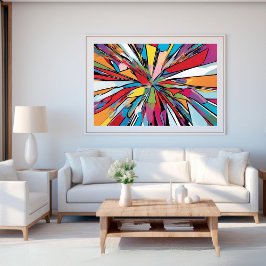 Poster i popup-utkast för färgfull Abstrakt