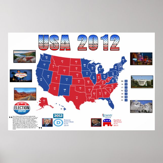 POSTER i presidentvalet i USA 2012 (Framsidan)