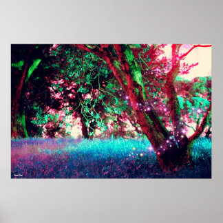 Poster i skogen - stor (33 x 22 tum)