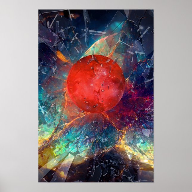 Poster i sönderdelad Måne (Framsidan)