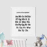 Poster i svartvitt Alphabet Education<br><div class="desc">För ditt barn till brev med Poster "Black and White Alphabet Education". Den här eleganta snyggten poster hela alfabetet i ett fet svart teckensnitt mot en ren vit bakgrund. Den minimalistiska utformningen ser till att varje brev tydligt framträder, skapar det lätt för unga inlärare att känna igen och minnas dem....</div>
