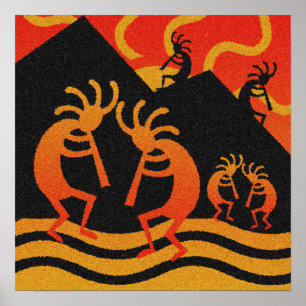 Poster i sydvästra Kokopelli Wall Art