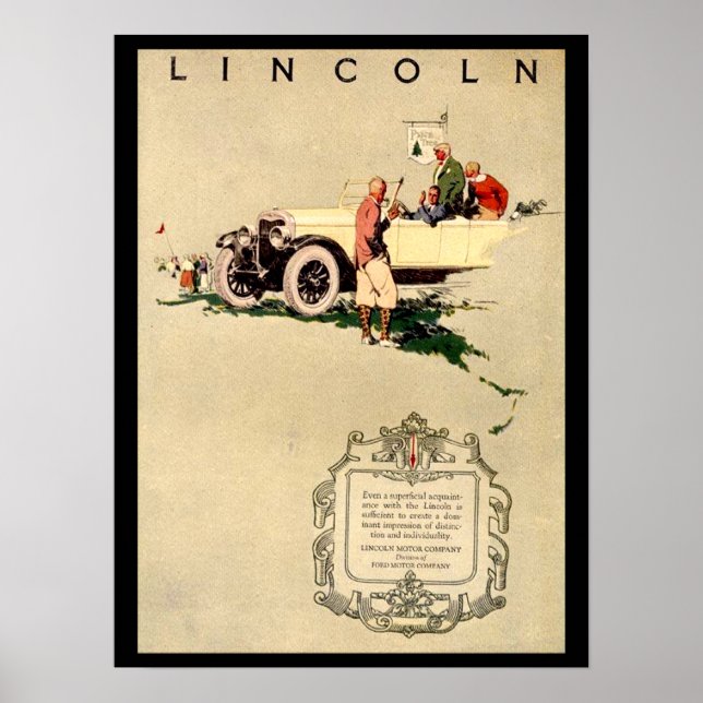 Poster i vintage bil 1920 (Framsidan)