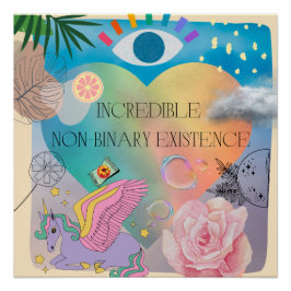 poster icke-binär genförnimmelseenhet för transgen perfect poster