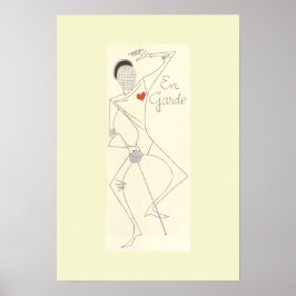 Poster illustration av Vintagens Fransk