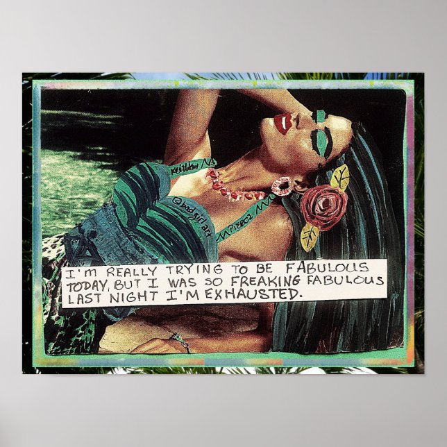 POSTER-IM-VERKLIGEN FÖRSÖK ATT VARA FABULÖS I DAG POSTER (Framsidan)