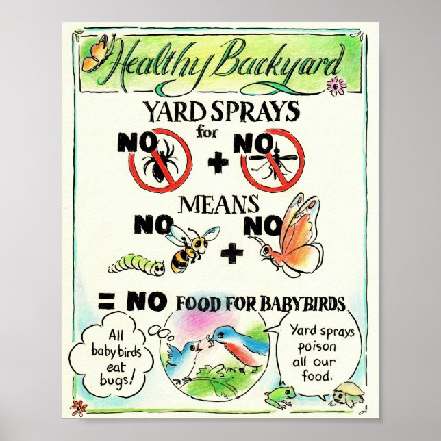 Poster - ingen Mosquito Spray! (Framsidan)