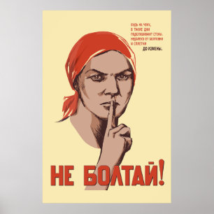 Poster inte Chatta Vintage Sovjetunionen