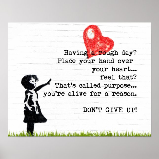 Poster inte uppmuntringsoffert för Ge Up (Framsidan)