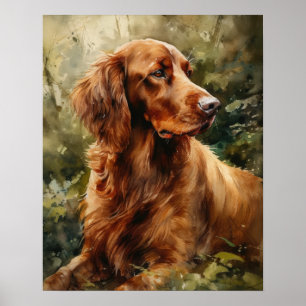 Poster Irish Setter Hund Art Print