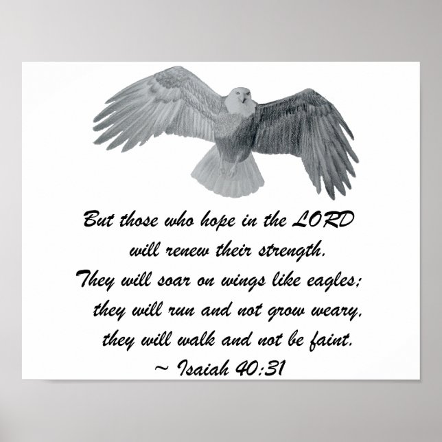 Poster - Isaiah 40:31 Eagle (Framsidan)