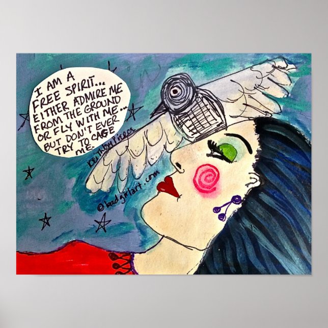 POSTER-JAG ÄR EN FRISPIRIT. POSTER (Framsidan)