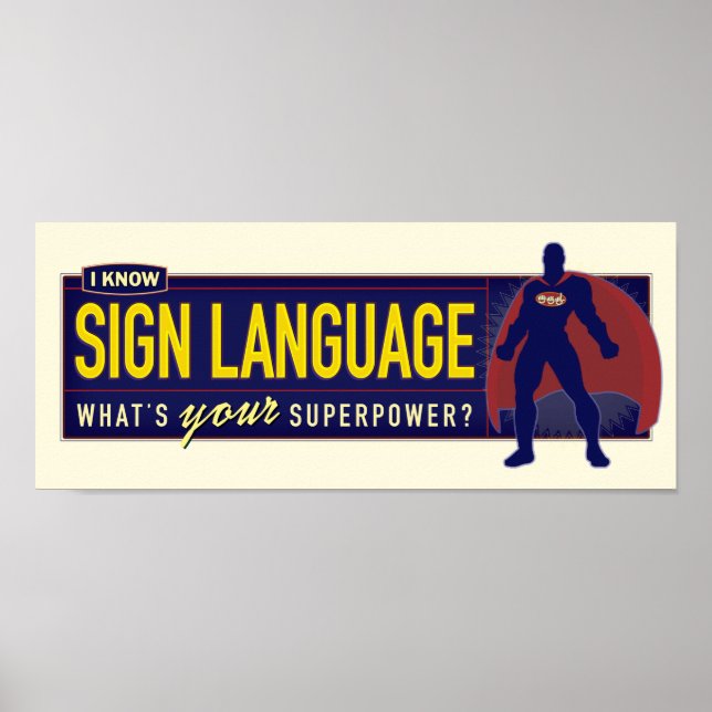 Poster. Jag känner ASL. Poster (Framsidan)