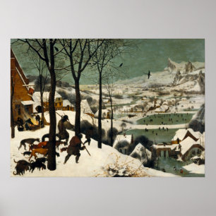 Poster jägarna i Snö Pieter Bruegel