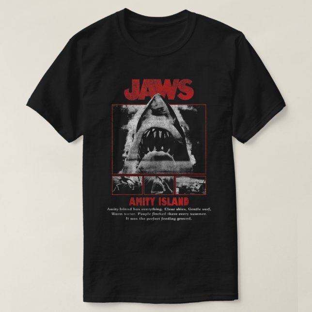 Poster Jaws Film Pop T Shirt (Design framsida)
