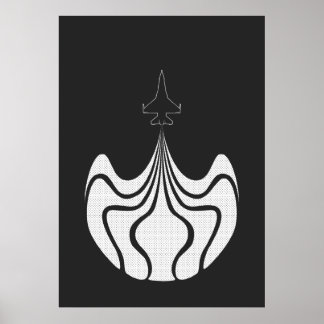 Poster jet - Svartvitt
