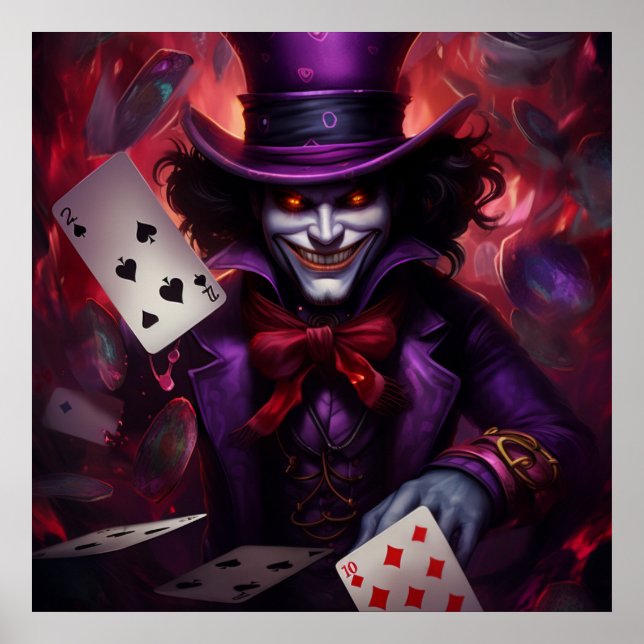Poster Jeu de Cartes Énigmatique avec le Joker (Framsidan)