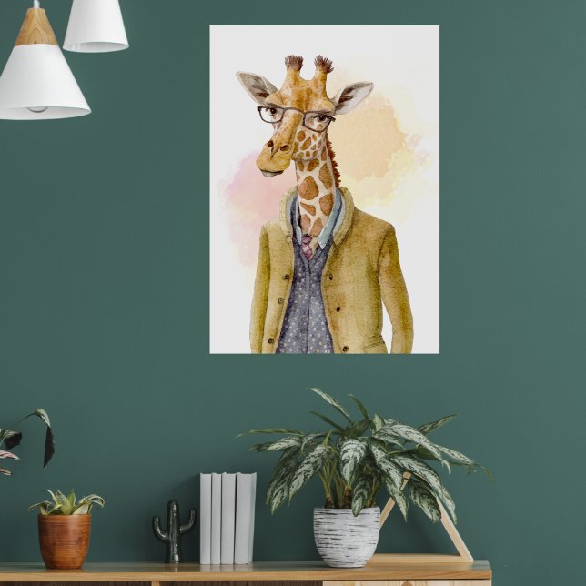 Póster Jirafa intelectual Poster (Vardagsrum 1)
