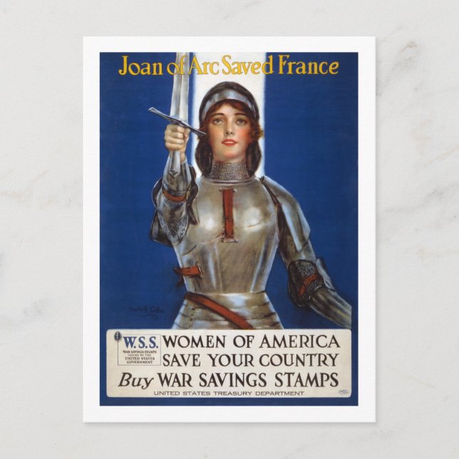 Poster Joan_of_Arc_WI_Propaganda Vykort (Framsida)