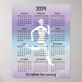 Poster Joging Design 2024 Calendar