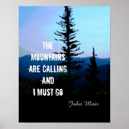 poster John Muir citera bergen.