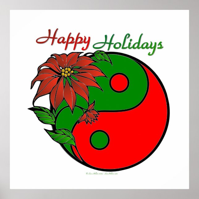 Poster Jul Yin Yang Poinsettia (Framsidan)