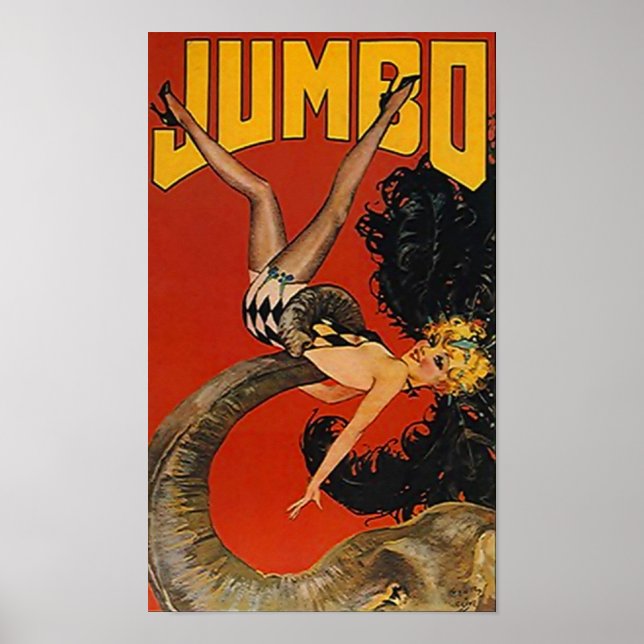 POSTER JUMBO GIANT ELEPHANT & DAM! (Framsidan)