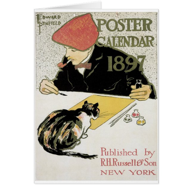 Poster kalender 1897 hälsningskort (Framsidan)