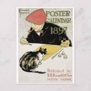 Poster kalender 1897 vykort