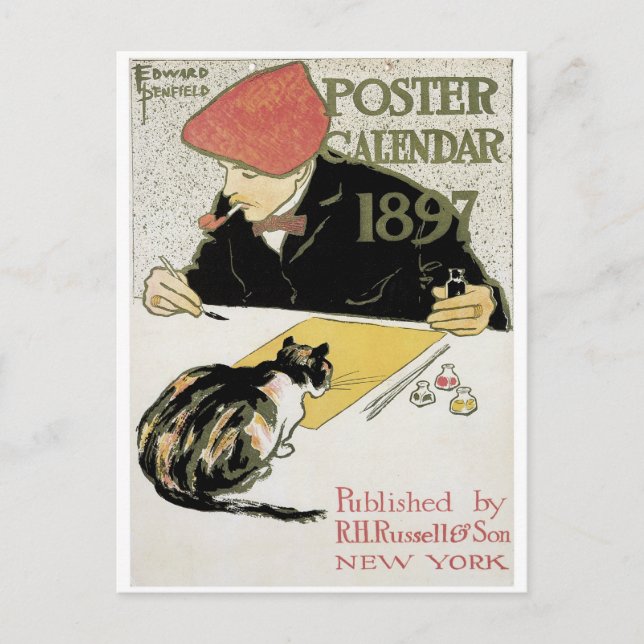Poster kalender 1897 vykort (Framsida)