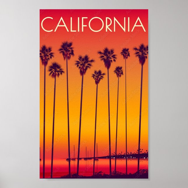 Poster - Kalifornien, USA (Framsidan)