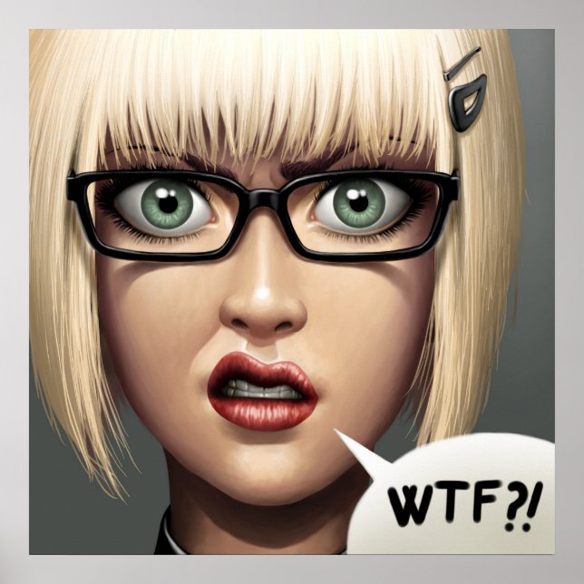 POSTER/KANVASTRYCK ・ wtf?! Poster (Framsidan)