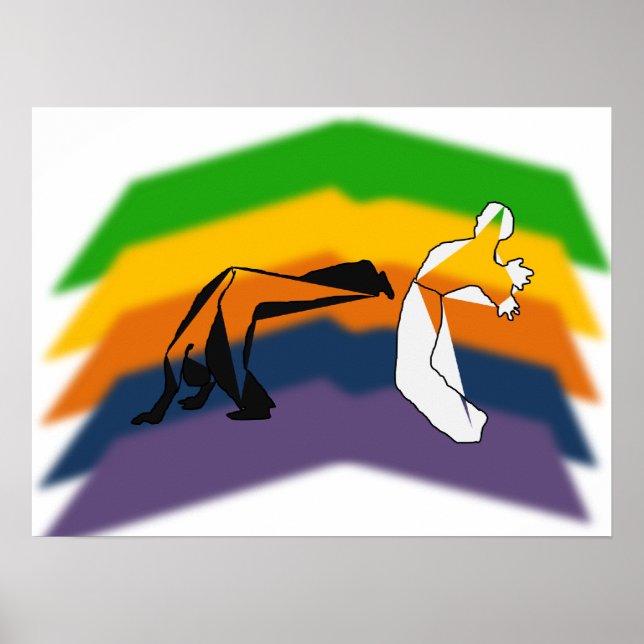 poster kapoeira martialkonst brazil ax (Framsidan)